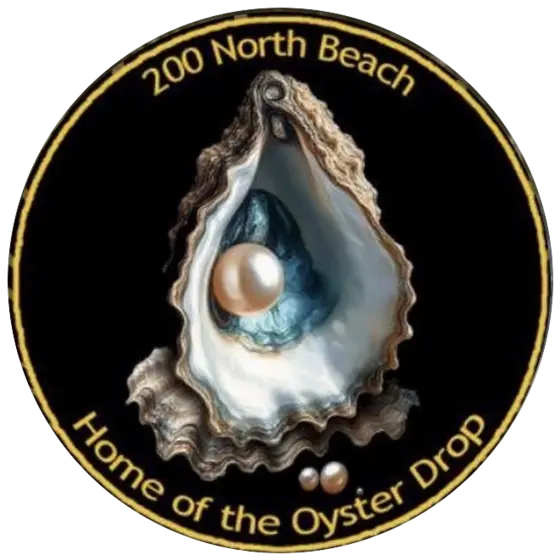 200 North Beach, Home of the Oyster Drop logo