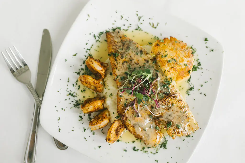 Trout pecan meunière